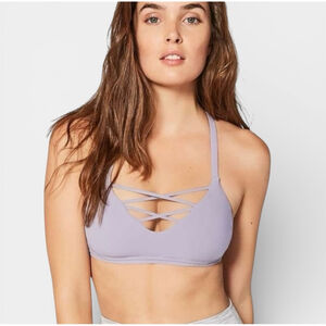LULULEMON Sports Bra Women Size 4 XS Misty Moon Lavender Laced With Intent Bra